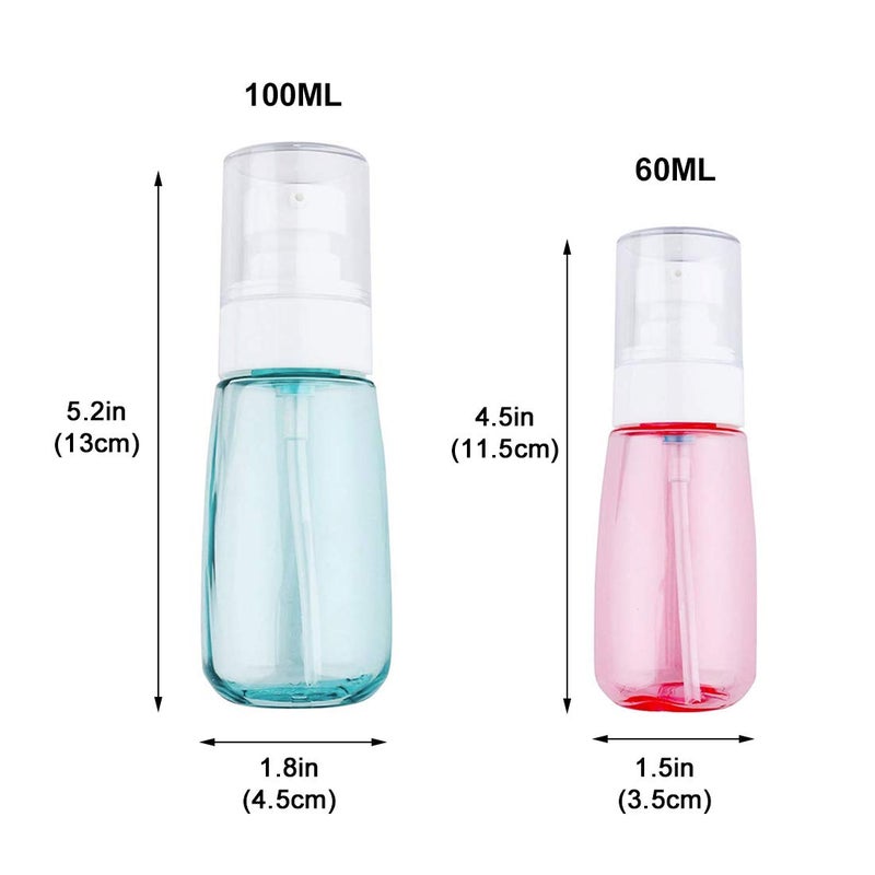 JOSALINAS 4PCS Airless Pump Bottle 3.4oz/100ml Plastic Empty Clear Refillable Travel Container Dispenser for Lotion Creams foundation - Image 3